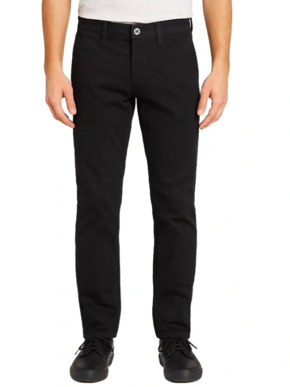 Volcom Men's True To This Flat Front Chino Pants Black 38